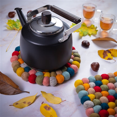 Virgin Wool Trivet Colore, Round 8"