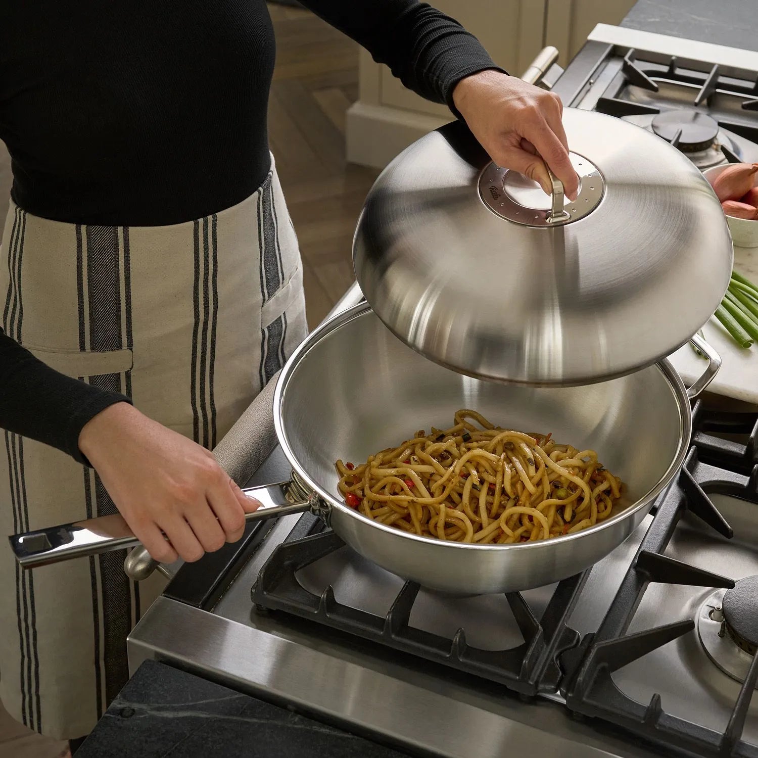 Fissler Original-Profi Collection® Stainless Steel Multi Ply Wok, 12.6"/32cm