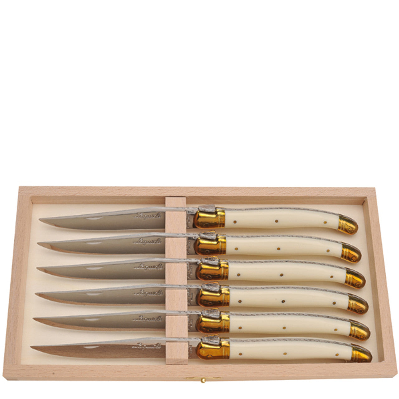 Jean Dubost Laguiole knives Ivory Set 6