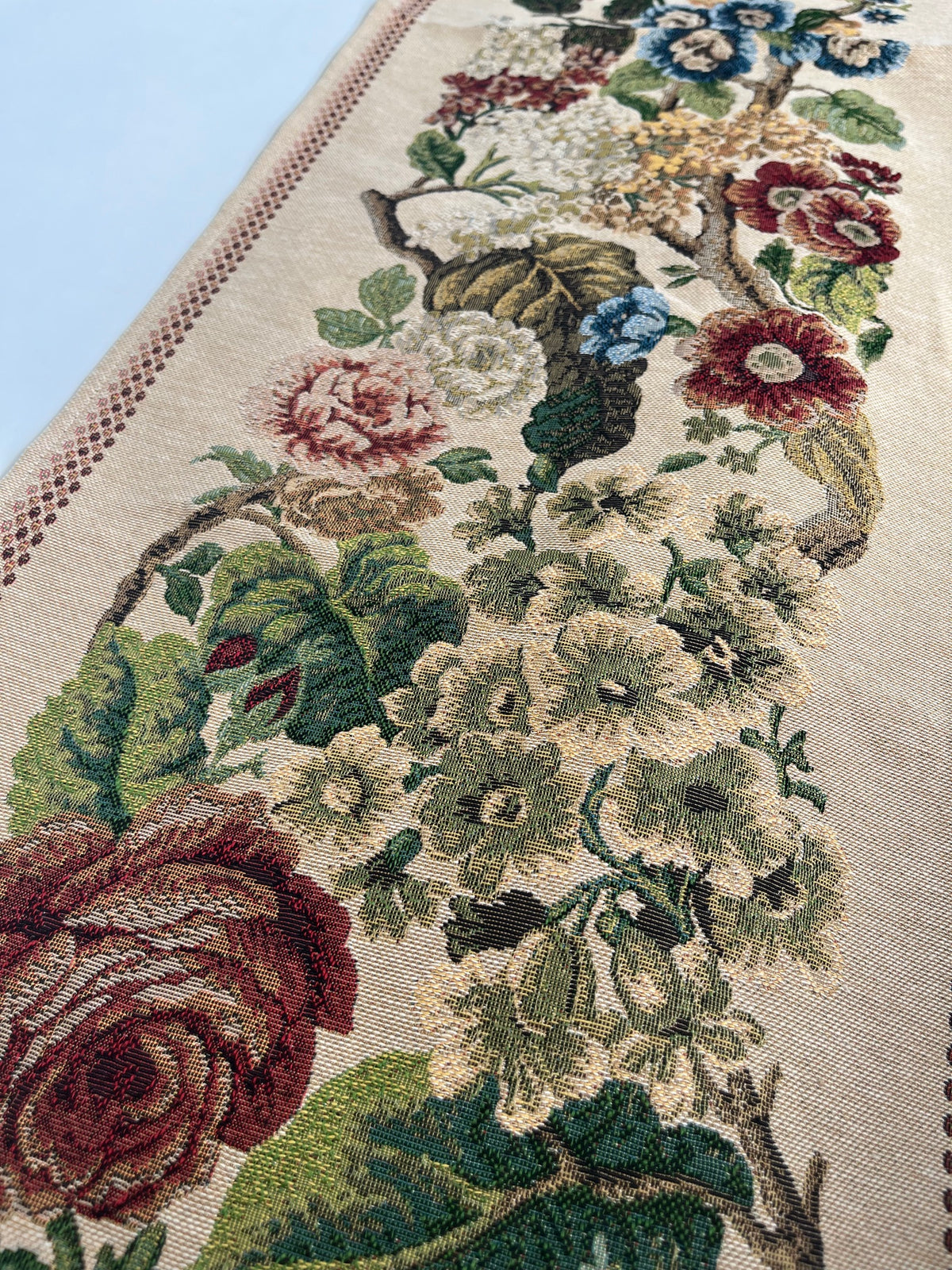 Belgian Runner Floral Beige