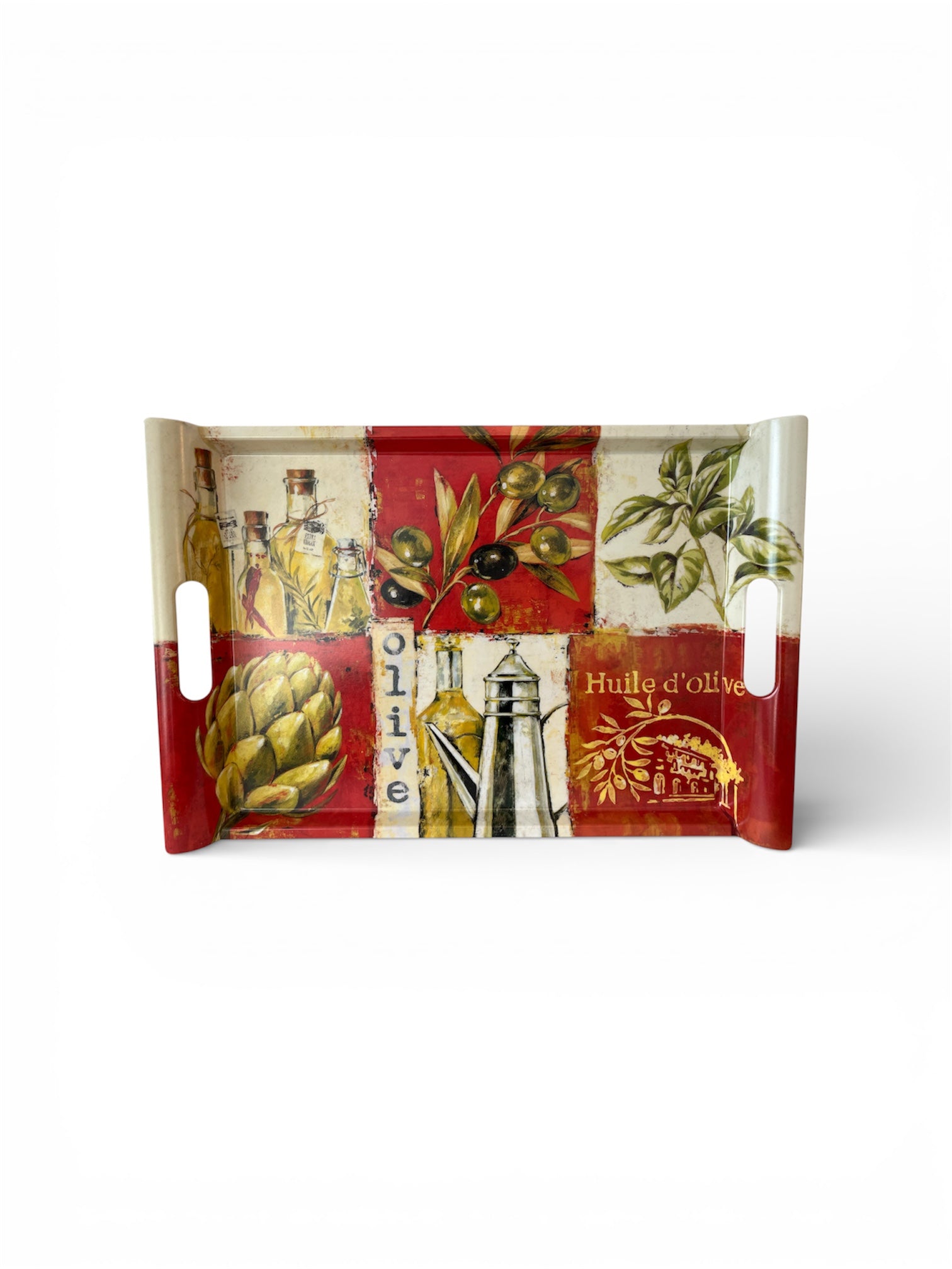 Italian Melamine Serving Tray 18x12" Mediterranean