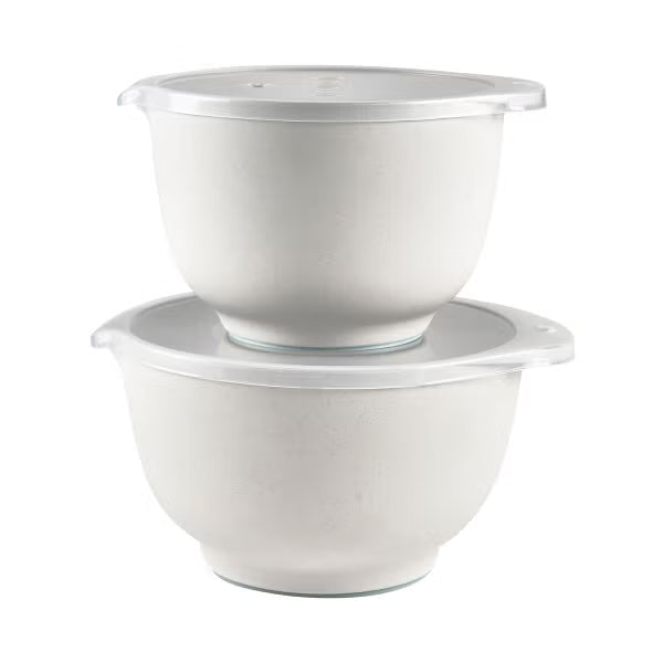 Rosti Margrethe Bowls w/ Lids Set of 2 Pebble White