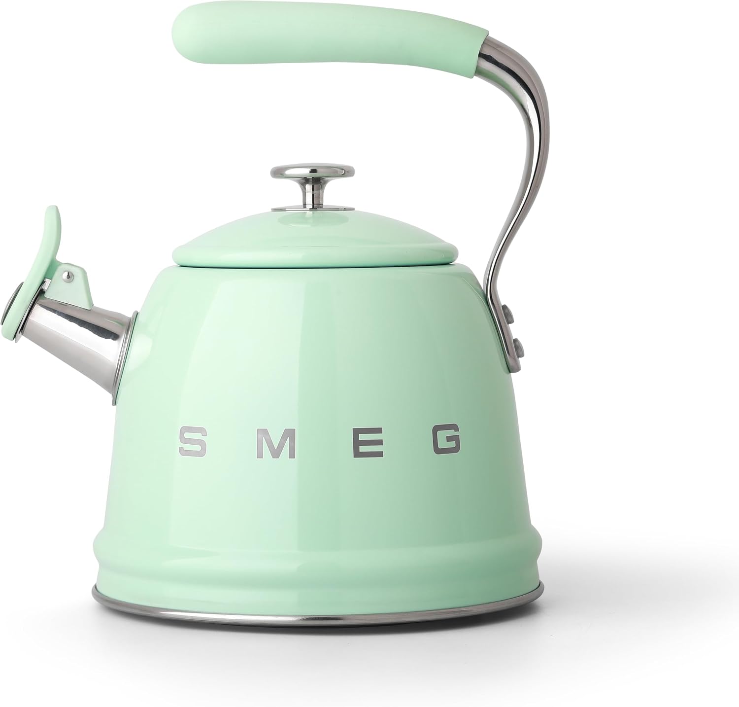 SMEG Stainless Steel Whistling Tea Kettle, Green