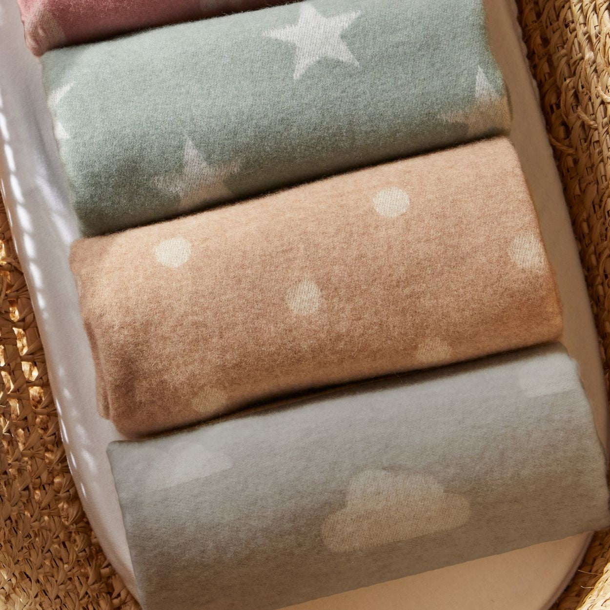 Tweedmill Baby Blanket Merino Wool 75x100cm CLOUD