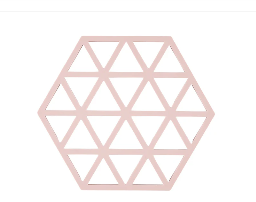Zone Trivet Triangles Rose