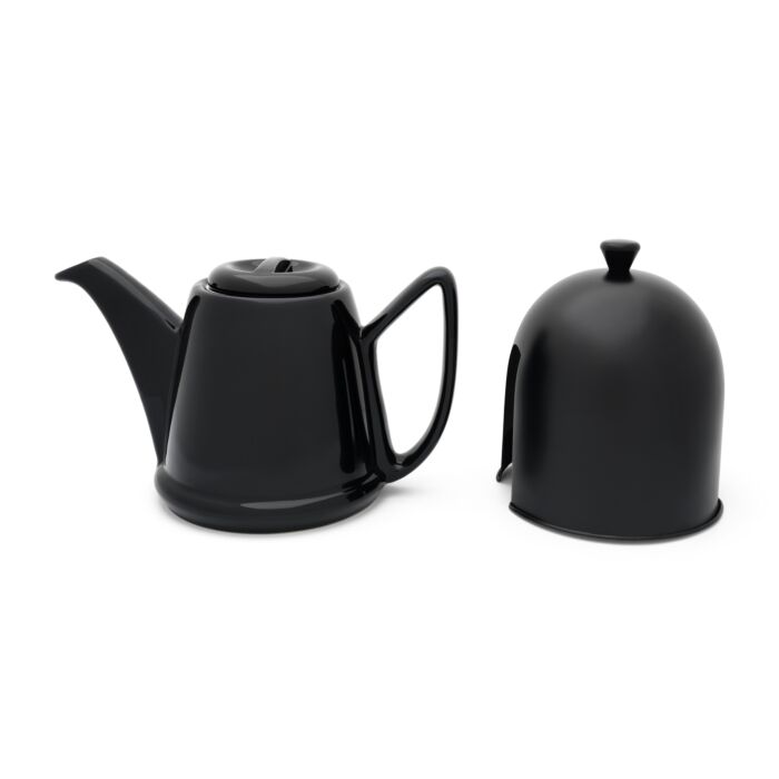 1L Ceramic Teapot, Black Cosy Manto