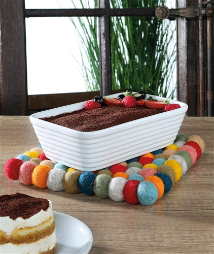 Virgin Wool Trivet Colore, Square 8"