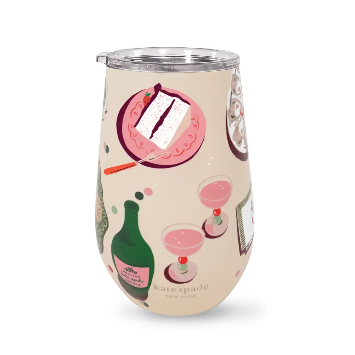 Kate Spade s/s wine tumbler, Festive Party