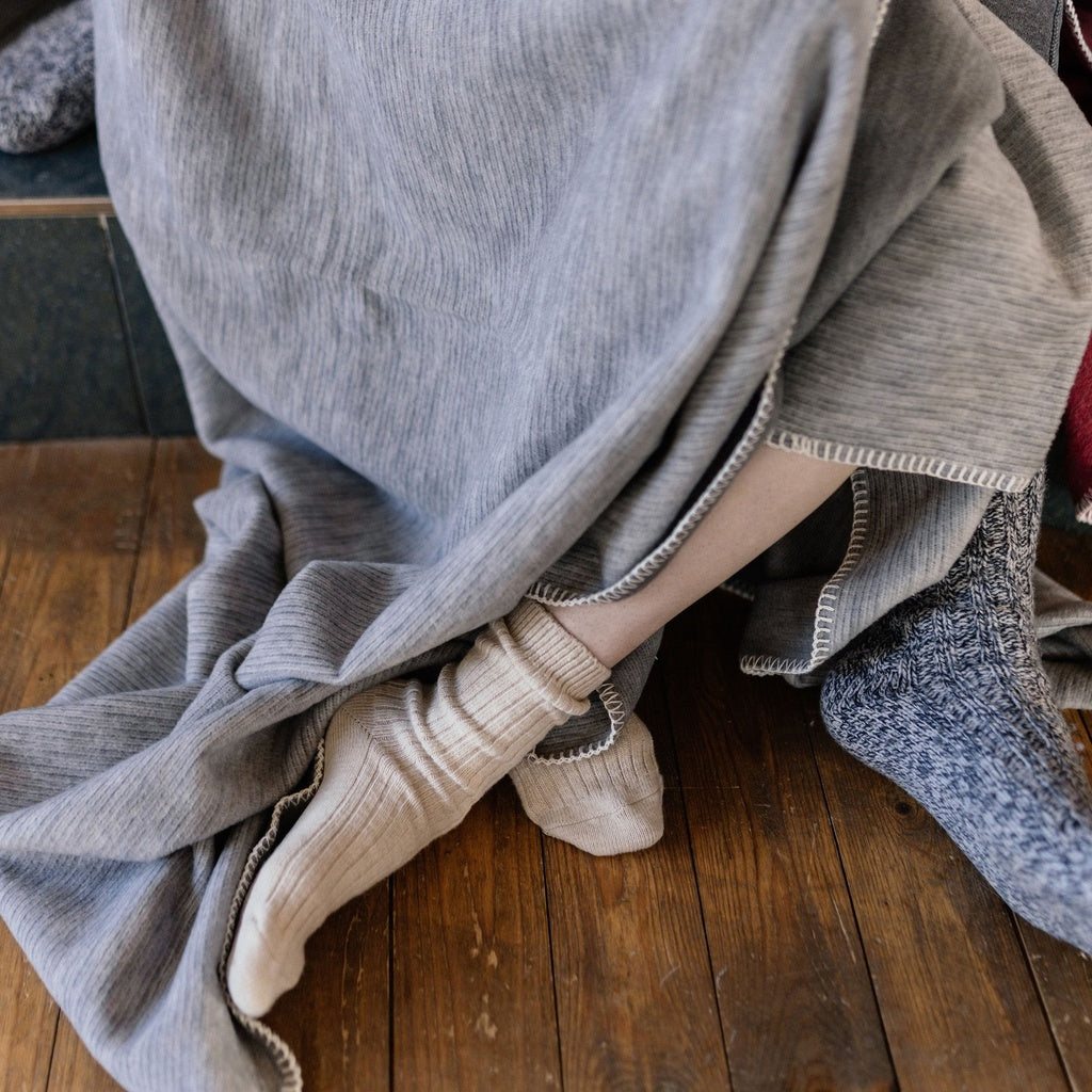 Ibena Blanket- Lausanne 70x100 Gray