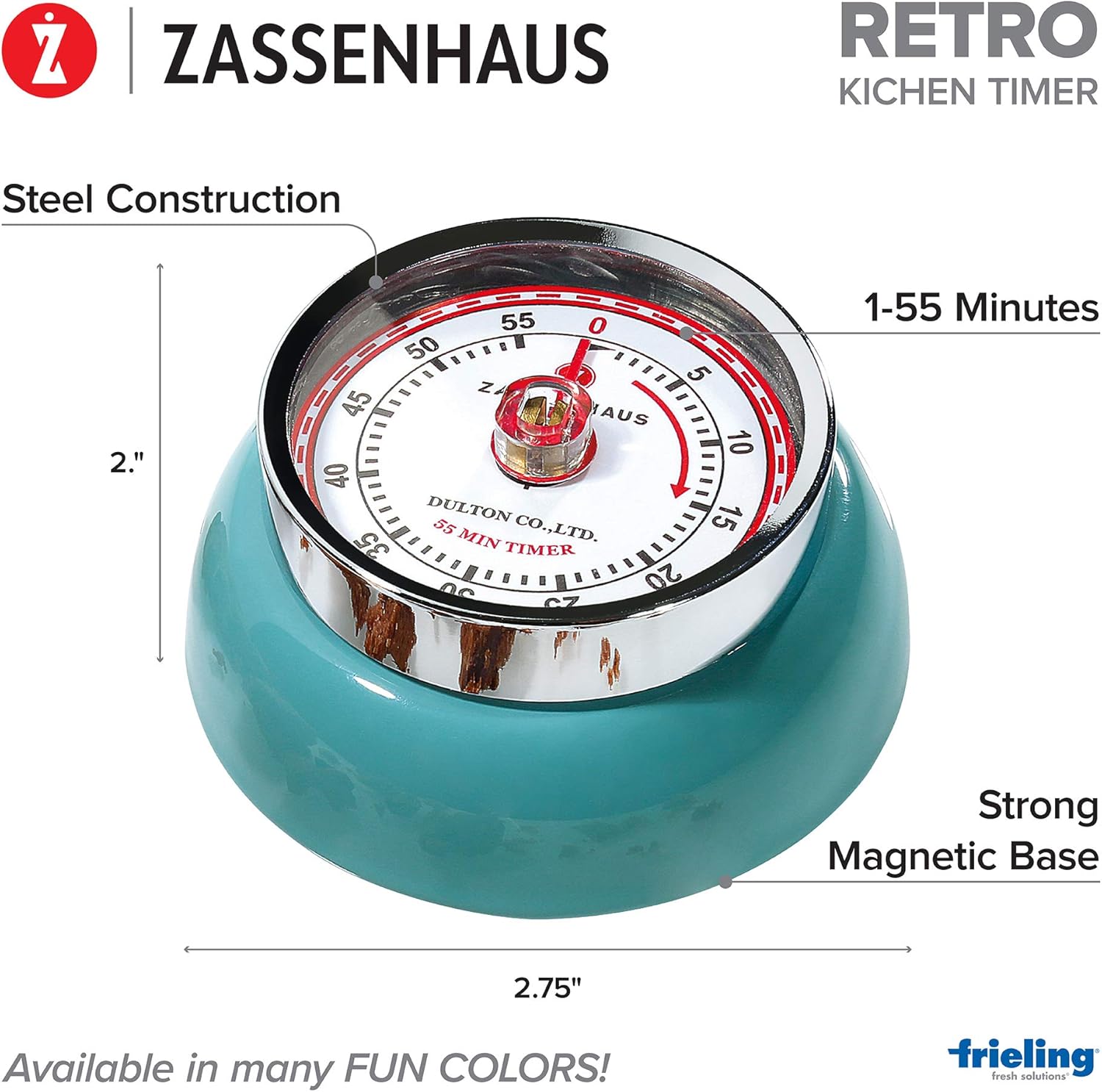 Zassenhaus Magnetic Retro Kitchen Timer