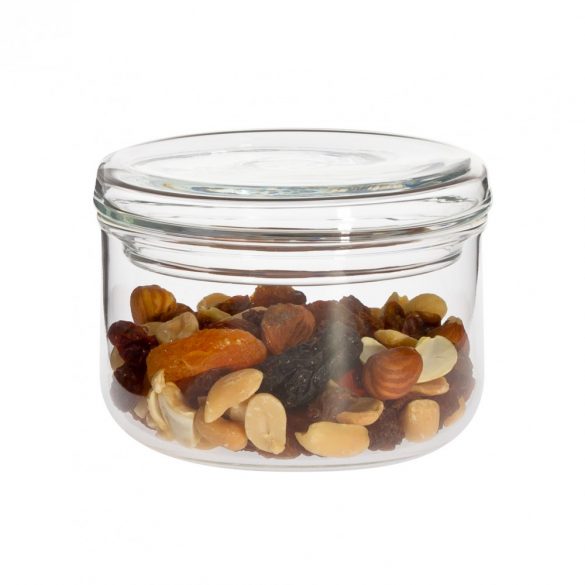 Glass Jar Linea With Flat Lid Set/2