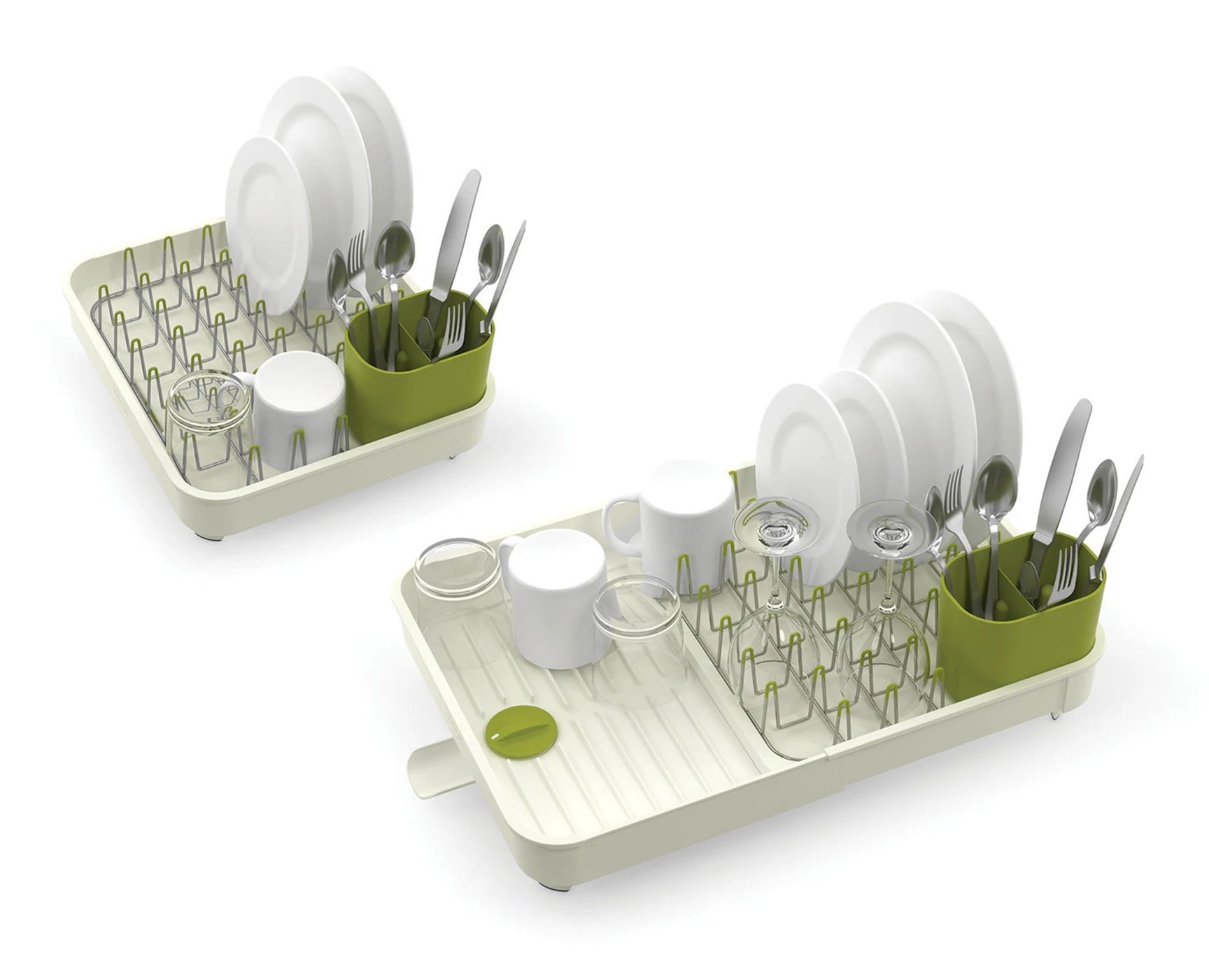 Joseph Joseph Extend Expandable Dish Rack with Draining Plug, White