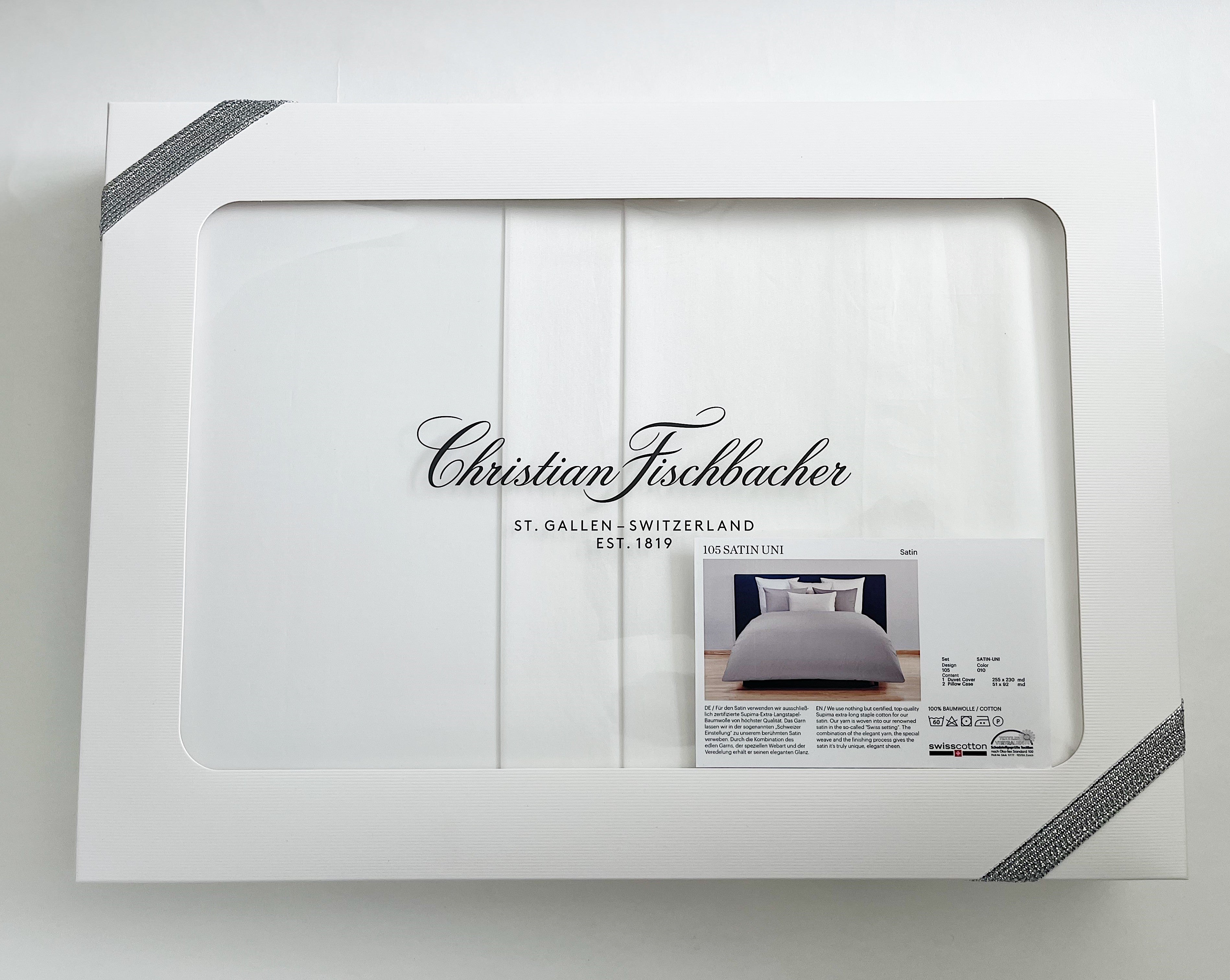 Christian Fischbacher Duvet Cover Set, BELLE EPOQUE SILVER JACQUARD