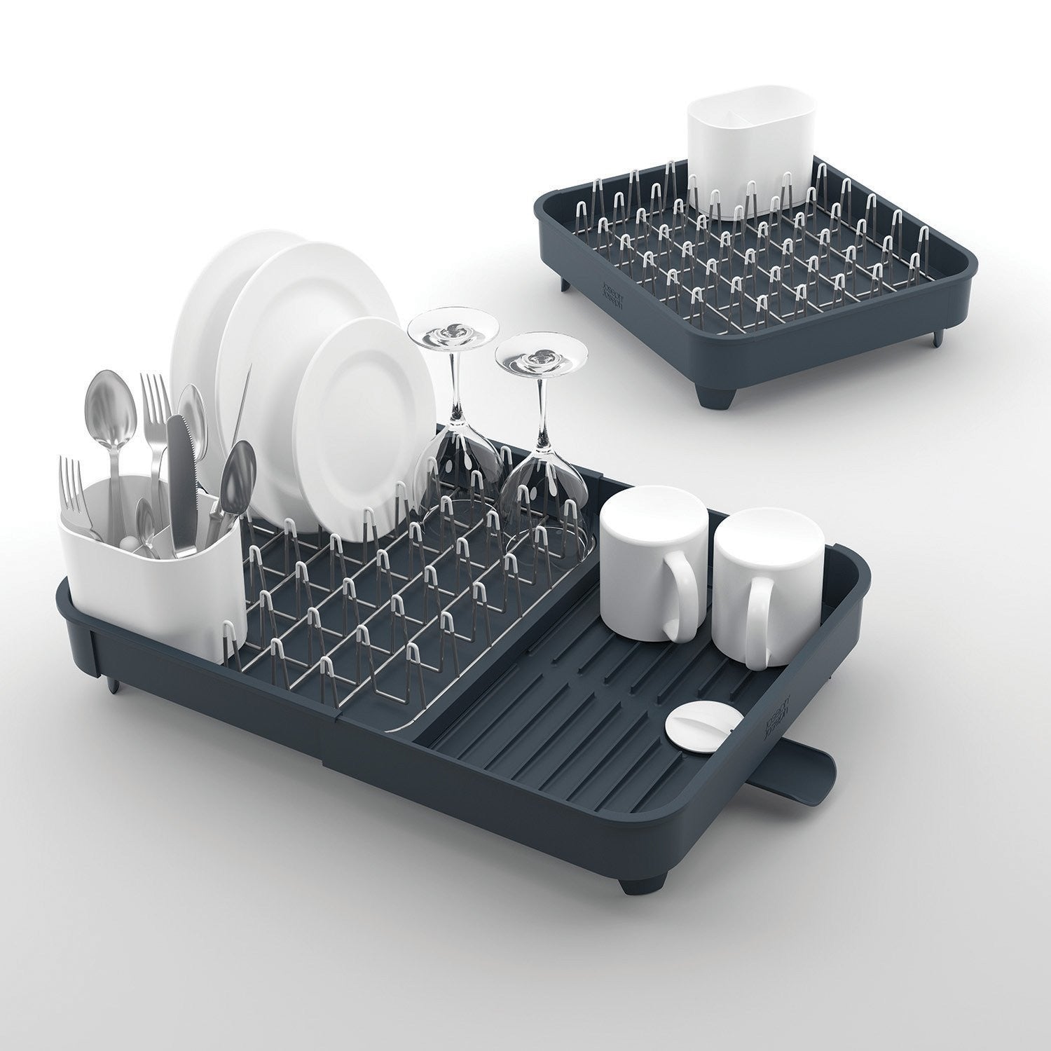 Joseph Joseph Extend Expandable Dish Rack with Draining Plug, Grey