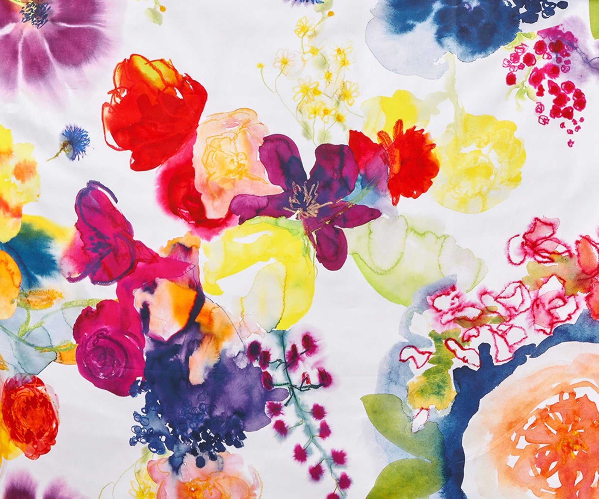 Christian Fischbacher Duvet Cover Set, FLOWER POWER SATIN