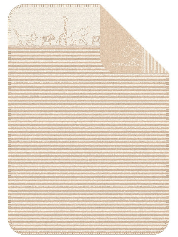 Ibena Kids Blanket - Jacquard Kitti Gots, Zoo 75x100