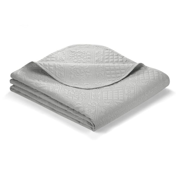 IBENA Nancy Bedspread, Silver Grey