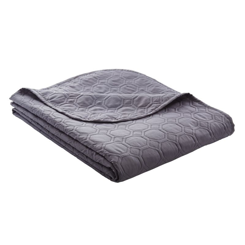 IBENA Nancy Bedspread, Dark Grey