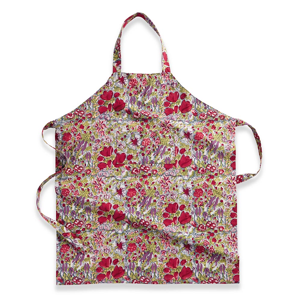 Couleur Nature Jardin Apron Red & Grey