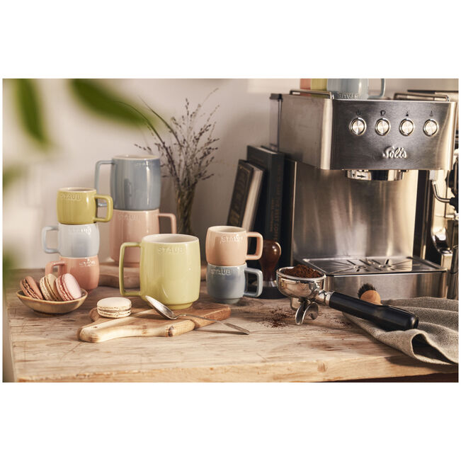 MACARON COFFEE/TEA MUGS 6pc set, 11.8 oz