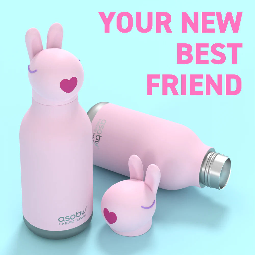 ASOBU Bestie Animal Bottle 16 oz. Bunny