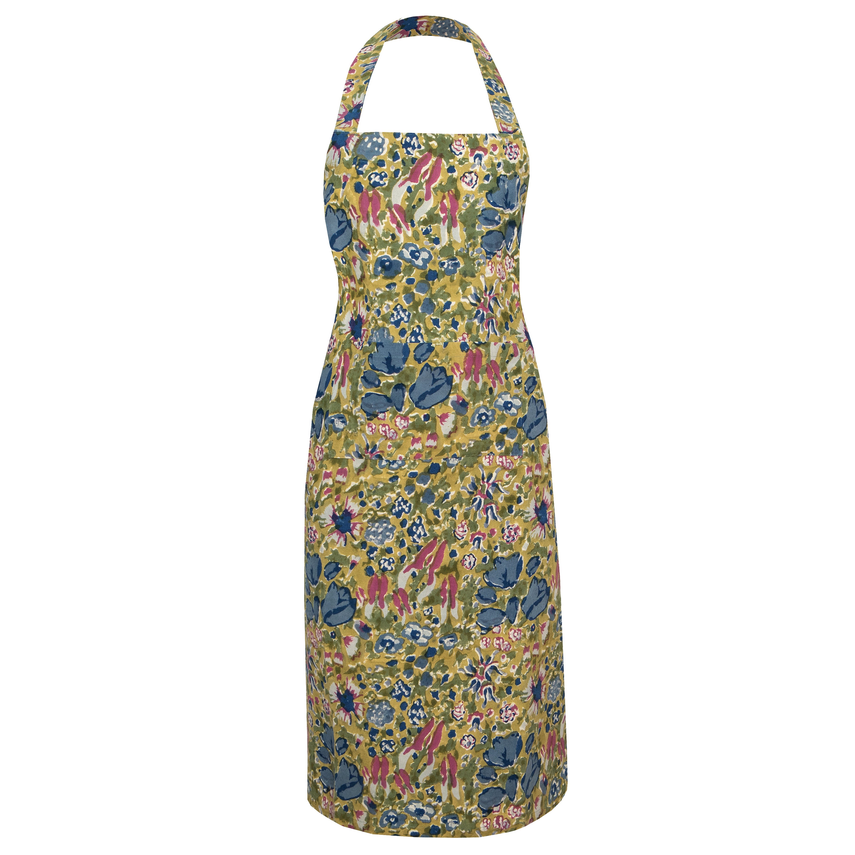 Couleur Nature Jardin Apron Blue & Vert