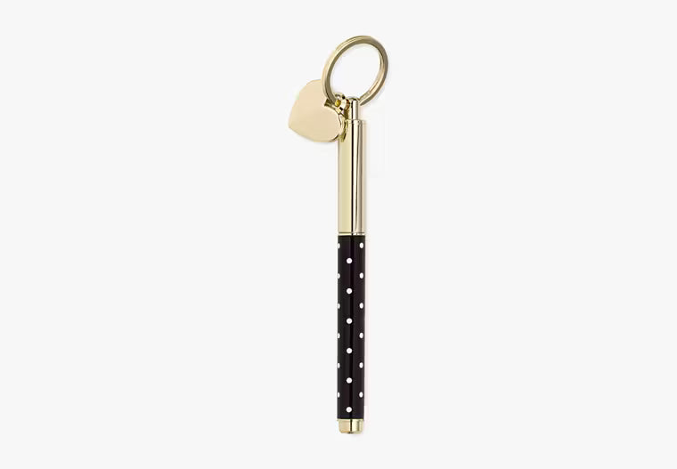 KATE SPADE INK PEN KEY FOB, PIN DOT