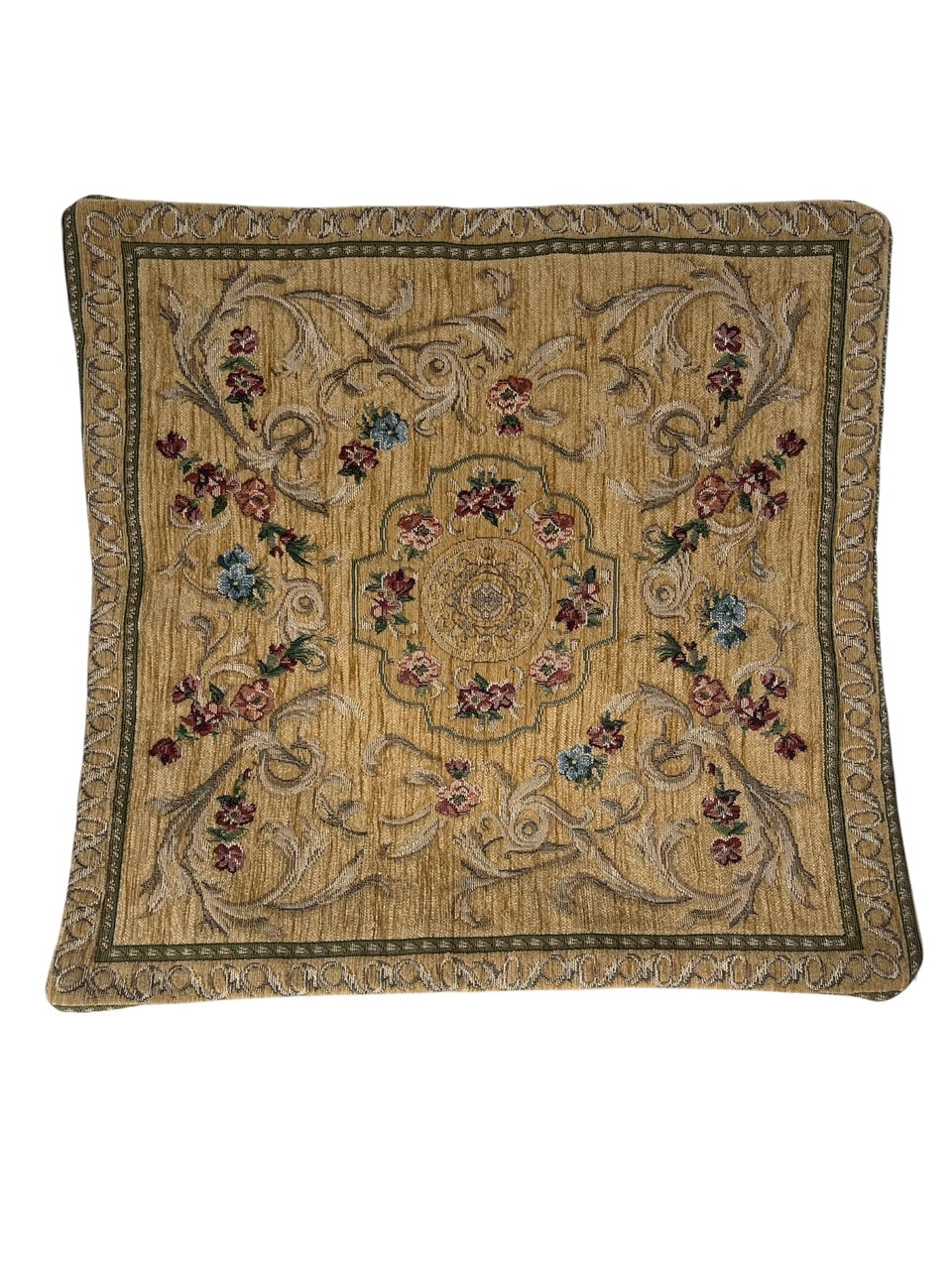 Belgian Cushion Cover Louvre Beige, 48x48cm 18.8"