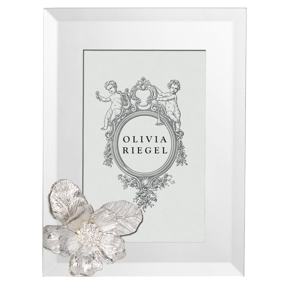 Olivia Riegel Frame - Silver Botanica 4X6
