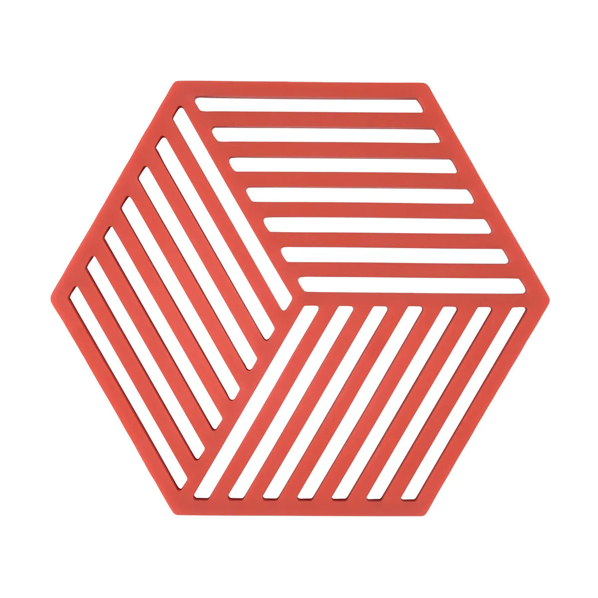 Zone Trivet Hexagon Burned Red