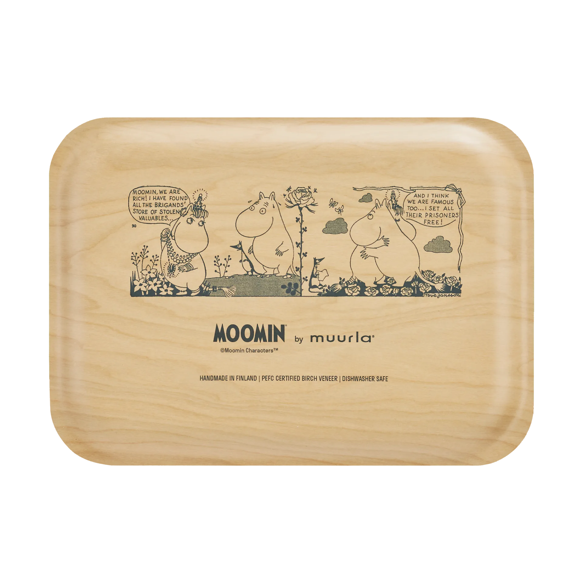 MOOMIN TRAY 27X20CM, THE HUG