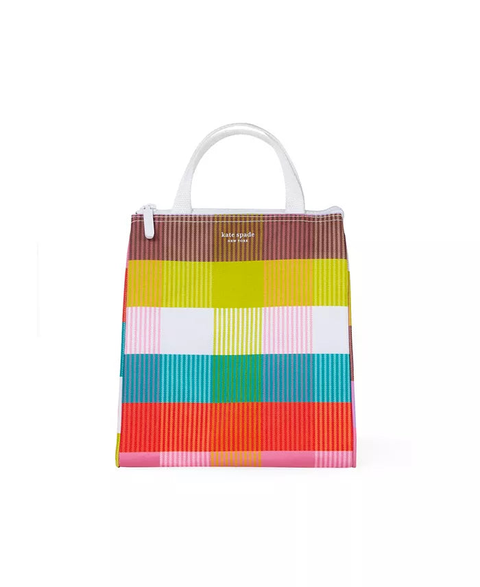 KATE SPADE LUNCH BAG, RAINBOW PLAID