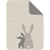 Ibena Kids Blanket - Jacquard Best Bunny Friends Ivory/Grey 75x100