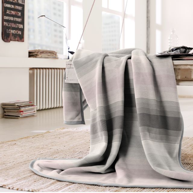 Stripe Lotus Blanket, Pink 150x200