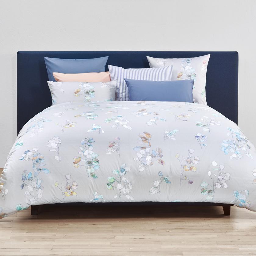 Christian Fischbacher Duvet Cover Set, LUNARIA SATIN GREY