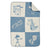 Ibena Kids Blanket - Jacquard Knight & Dragon Blue/White 70x100