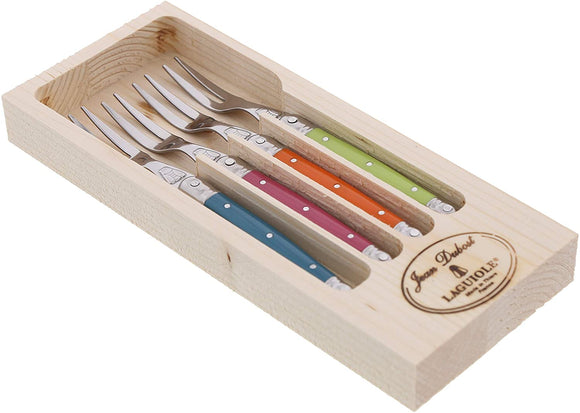 Jean Dubost Laguiole Cocktail Forks 4pc Set, Multi-color