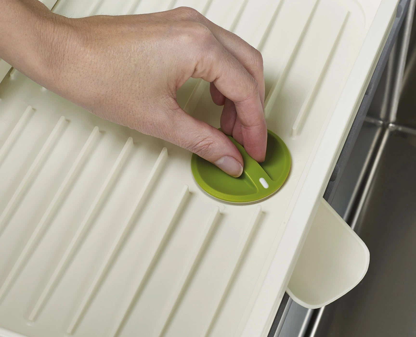 Joseph Joseph Extend Expandable Dish Rack with Draining Plug, White