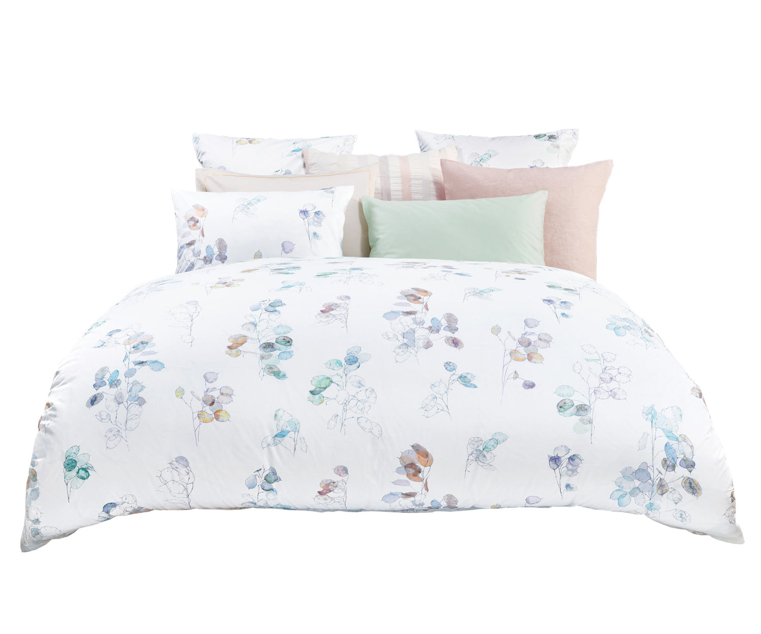 Christian Fischbacher Duvet Cover Set, LUNARIA SATIN WHITE