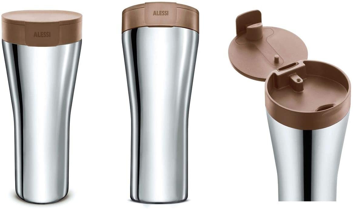 Alessi Caffa Travel Mug, Brown