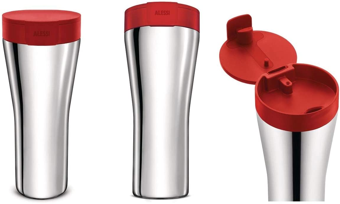 Alessi Caffa Travel Mug, Red