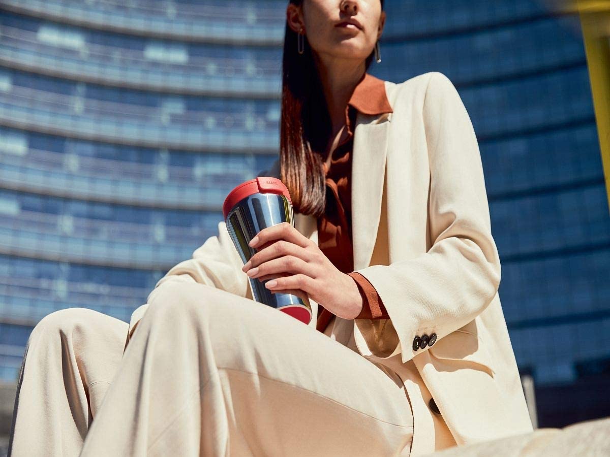 Alessi Caffa Travel Mug, Red