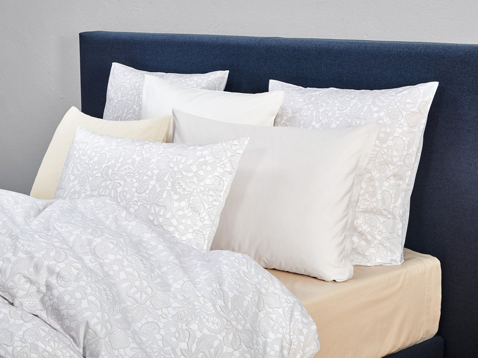 Christian Fischbacher Duvet Cover Set, LACE SATIN