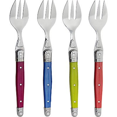 Jean Dubost Laguiole Cake Forks 4pc Set, Multi-color
