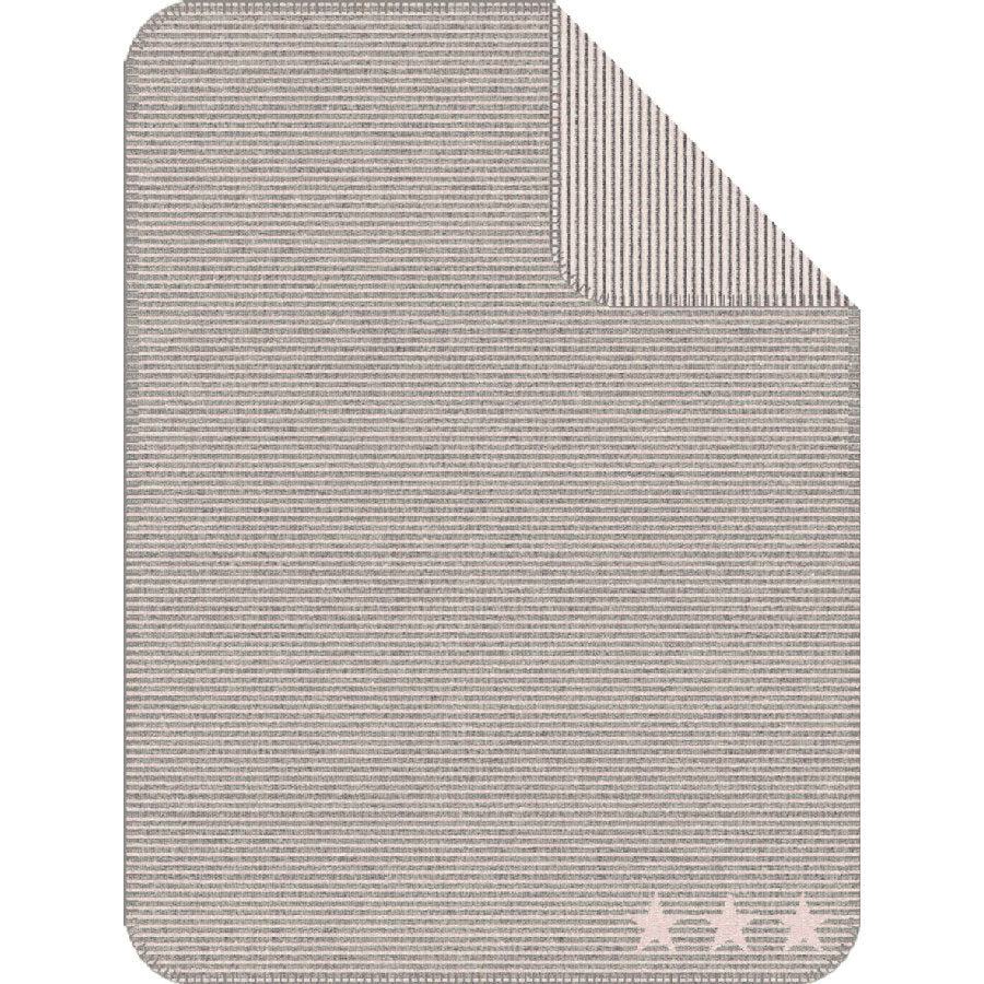 Ibena Kids Blanket - Jacquard Lelu, Grey/Rose 75x100