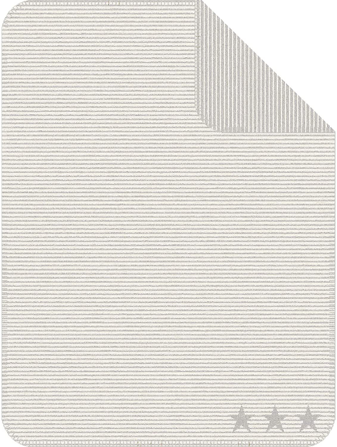Ibena Kids Blanket - Jacquard Lelu, Grey/White 75x100
