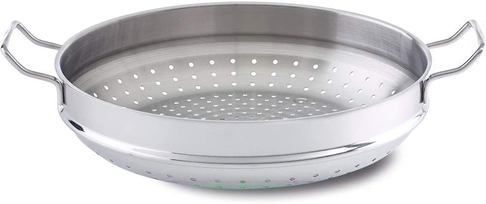 Fissler Nanjing Wok with Glass Lid and Steamer Inset 35cm