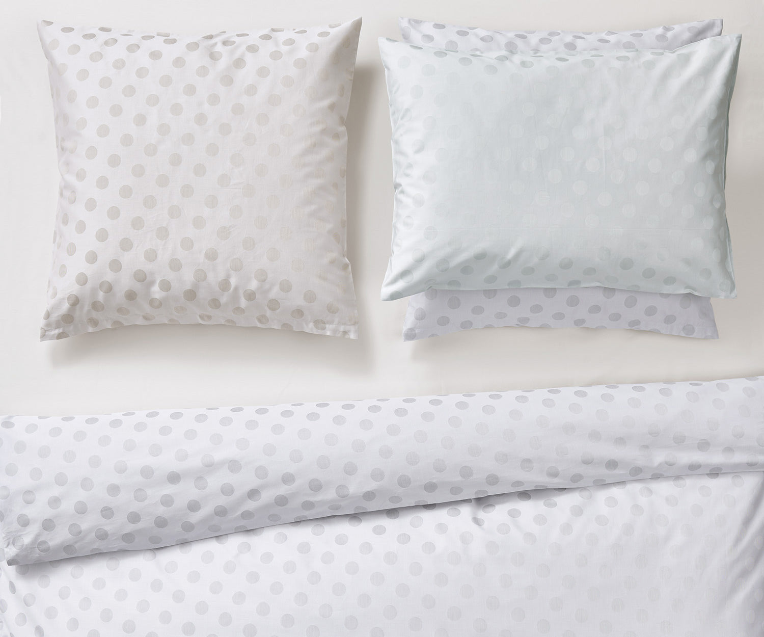 Christian Fischbacher Duvet Cover Set, POLKA JACQUARD PALE WATERGREEN