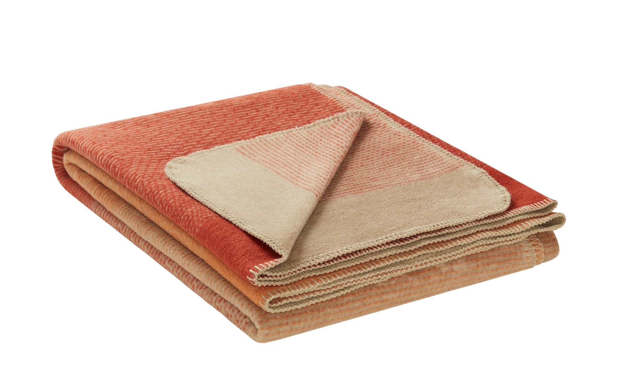 Ibena Blanket - Jacquard Toronto, Rust Brown/Brown 150x200