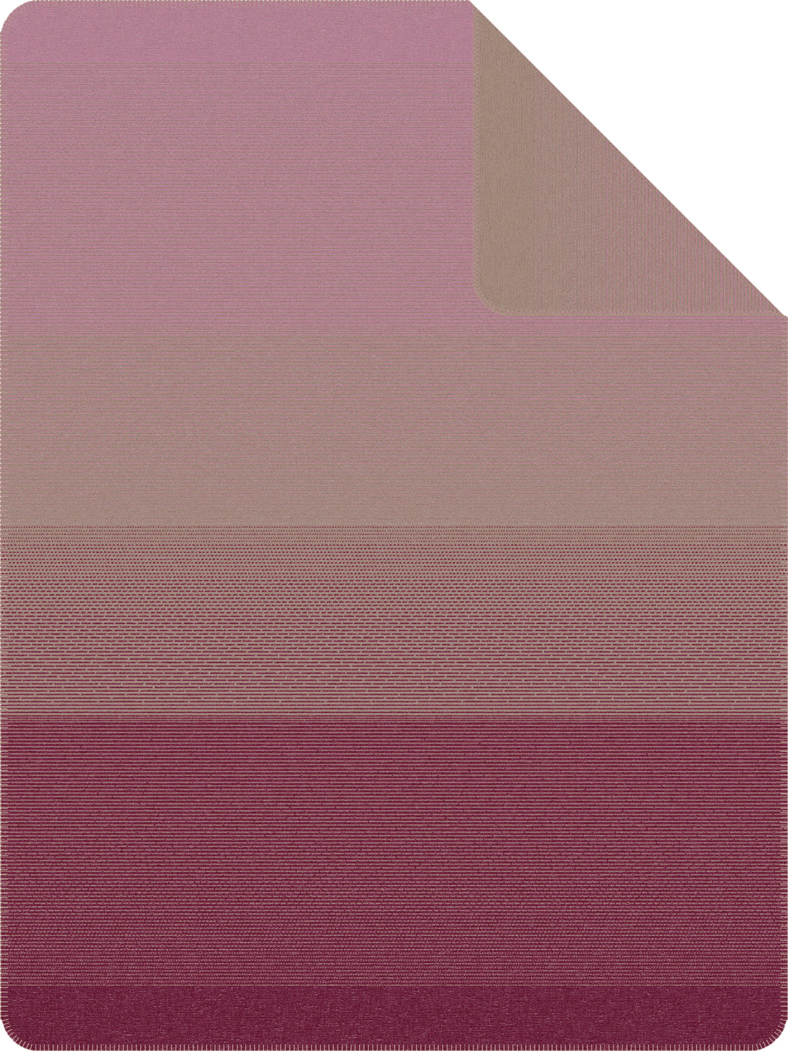 Ibena Blanket - Jacquard Toronto, Violet/Brown 150x200
